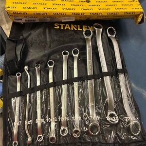 New Stanley 9 piece double end box set Set in Black Roll Pouch